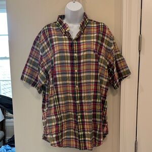 Ralph Lauren Plaid Short Sleeve Shirt- XXL